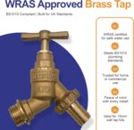 PlumbEZ WRAS 1/2" Brass Garden Tap (BS1010) - Image 4
