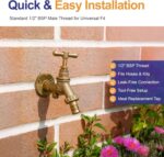 PlumbEZ WRAS 1/2" Brass Garden Tap with Double Check Valve (BS1010) - Image 5