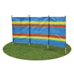 4 Pole Multicoloured Polythene Windbreak