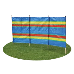 4 Pole Multicoloured Polythene Windbreak