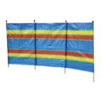 4 Pole Multicoloured Polythene Windbreak – view 3