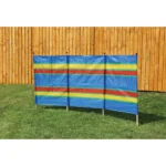 4 Pole Multicoloured Polythene Windbreak – view 4