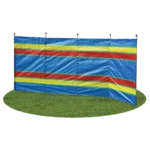 5 Pole Multicoloured Polythene Windbreak