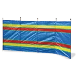 5 Pole Multicoloured Polythene Windbreak – view 2