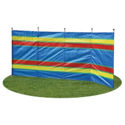 5 Pole Multicoloured Polythene Windbreak