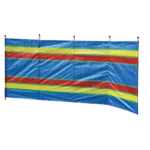 5 Pole Multicoloured Polythene Windbreak – view 3
