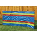5 Pole Multicoloured Polythene Windbreak – view 4