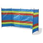 6 Pole Multicoloured Polythene Windbreak – view 2