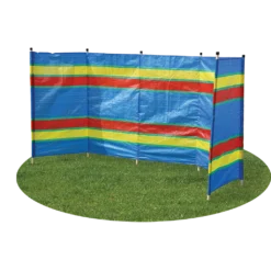 6 Pole Multicoloured Polythene Windbreak