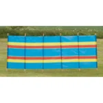 6 Pole Multicoloured Polythene Windbreak – view 5