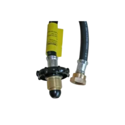 750mm X 6.3mm PROPANE pigtail black c/w handwheel LOOSE Class 3
