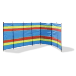 8 Pole Multicoloured Polythene Windbreak – view 2