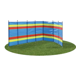 8 Pole Multicoloured Polythene Windbreak