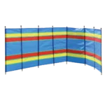 8 Pole Multicoloured Polythene Windbreak – view 3