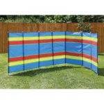 8 Pole Multicoloured Polythene Windbreak – view 4