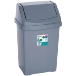 8L Swing Bin – Silver