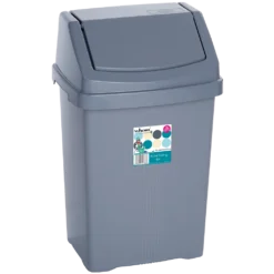 8L Swing Bin – Silver