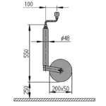 AL-KO Plus Jockey Wheel – Galvanised – view 2