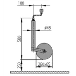 AL-KO Plus Jockey Wheel With Pneumatic Rubber Tyre – view 2