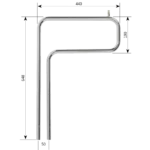 Alde Heated Towel Rail – Chrome – view 2