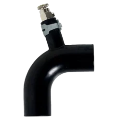 Alde Rubber Elbow with Bleeder Screw and Mounted Banding Clips