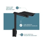 Black MOD Table leg system – view 3