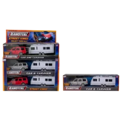 Car & Caravan Die Cast Model Set (Pack of 9)
