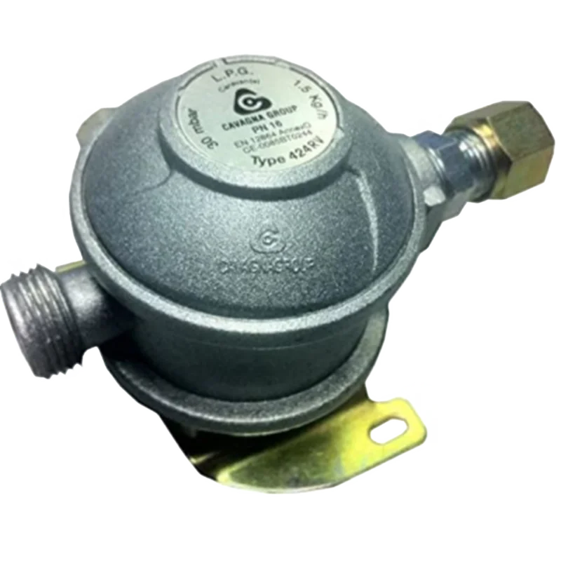 Cavagna 30mbar Gas Regulator with 180° Outlet 8mm