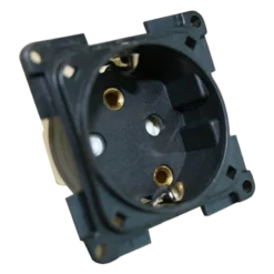 CBE Black 230V Schuko Socket