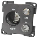 CBE Light Grey 12V TV & Satellite Socket