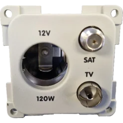 CBE Light Grey 12V + TV + SAT Socket
