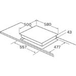 CDA 4 Burner Gas Hob – Stainless Steel – view 2