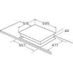 CDA 4 Burner Gas On Glass Hob – view 3