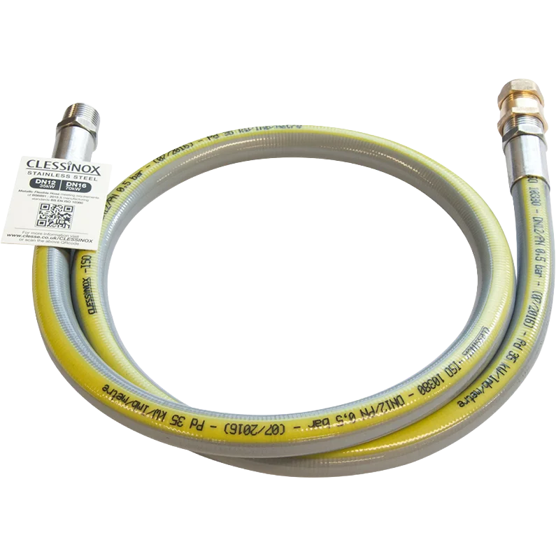 Clesse Stainless Meter Box Hose 1.2MTR 1/2″ x 22mm