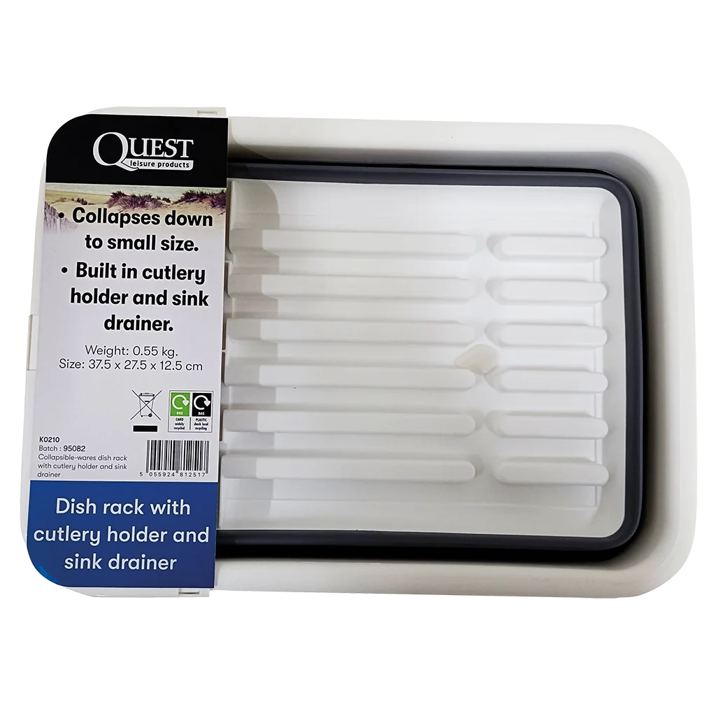 Collapsible-wares Dish Rack with Cutlery Holder & Sink Drainer – view 3