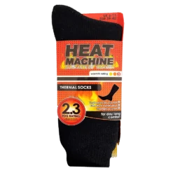 Heat Machine Men’s Tog 2.3 Thermal Socks Size 6-11 – Black