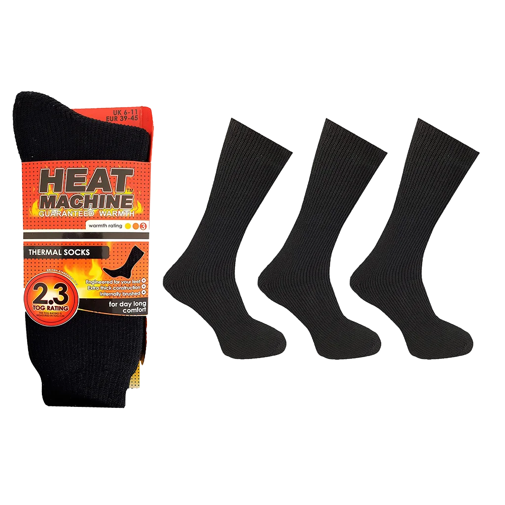 Heat Machine Men’s Tog 2.3 Thermal Socks Size 6-11 – Black – view 3