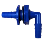 DLS ½” Hose Bulkhead Fitting Elbow – Blue