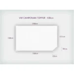 Duvalay 190x130cm VW Campervan Gold Foam Compact Topper – view 2