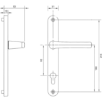 Eltherington UPVC Door Handle White – view 2