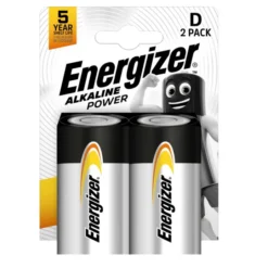 Energizer D LR20 Alkaline Power Batteries (2 Pack)