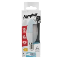 Energizer LED Candle Light Bulb E14 (SES) 806lm 8.5W 6,500K (Daylight) (1 Pack)