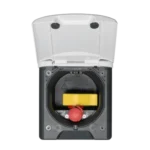 Fawo Black Flush inlet with sprung cover without sockets