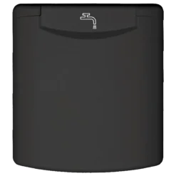 Fawo Black Mains Water Inlet with Magnetic Lock
