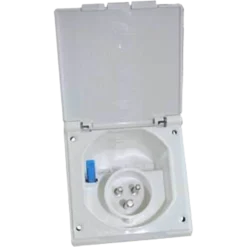 Fawo White 240v Flush Mains Inlet