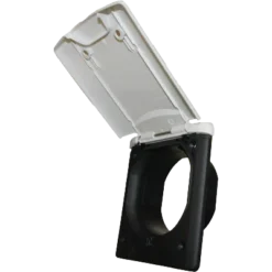 Fawo White Flush Inlet With Sprung Cover