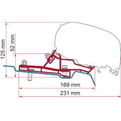 Fiamma Adapter Ford Transit Van H2L2 290cm