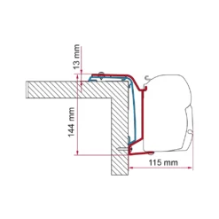 Fiamma Adapter Rapido 400 S.606F>24(330Cm)