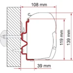 Fiamma Adapter Rapido 400 Serie 9DF-9M-10