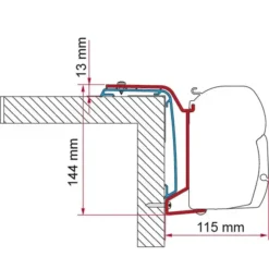 Fiamma Adapter Rapido 450 686F>24 (390Cm)